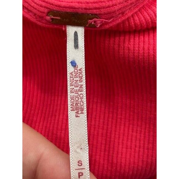 Free People Dylan Fit & Flare Dress Midi Sleeveless Scoop Neck Pink Size Small - Picture 6 of 8